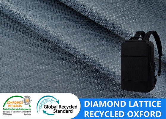 Tessuto ricoprente di Oxford del poliestere dell'unità di elaborazione di Diamond Lattice Jacquard Recycled Pet