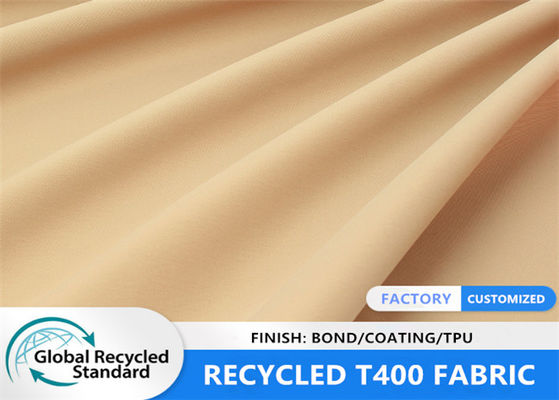 Tessuto impermeabile riciclato del rivestimento di inverno di Eco 50D del poliestere dell'ANIMALE DOMESTICO T400