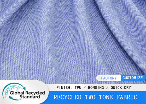 Materiale all'aperto 100% del tessuto del rivestimento di sci di Tone Recycled Plastic Bottle Fabric RPET del poliestere due