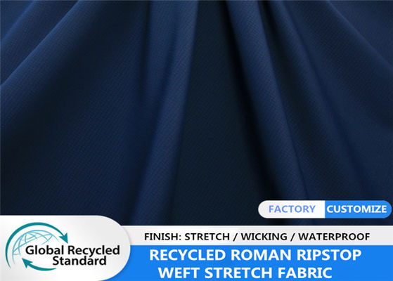 8020 pantaloni asciutti rapidi elastici riciclati di Ripstop di allungamento di trama del tessuto del poliestere che pescano il tessuto di usura