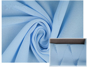Tessuto chiffon delicatamente blu-chiaro 100% del poliestere respirabile per il vestito/pantaloni da estate