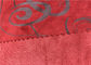 Assorbimento rosso dell'umidità del tessuto del cuoio del Faux di resistenza all'usura con buon calore